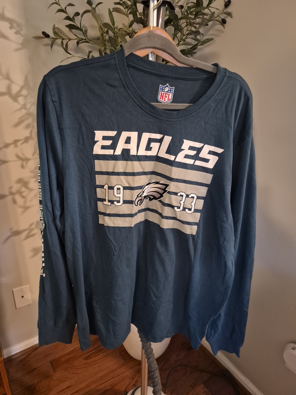 NFL Philadelphia Eagles Long Sleeve Tee - Midnight Green